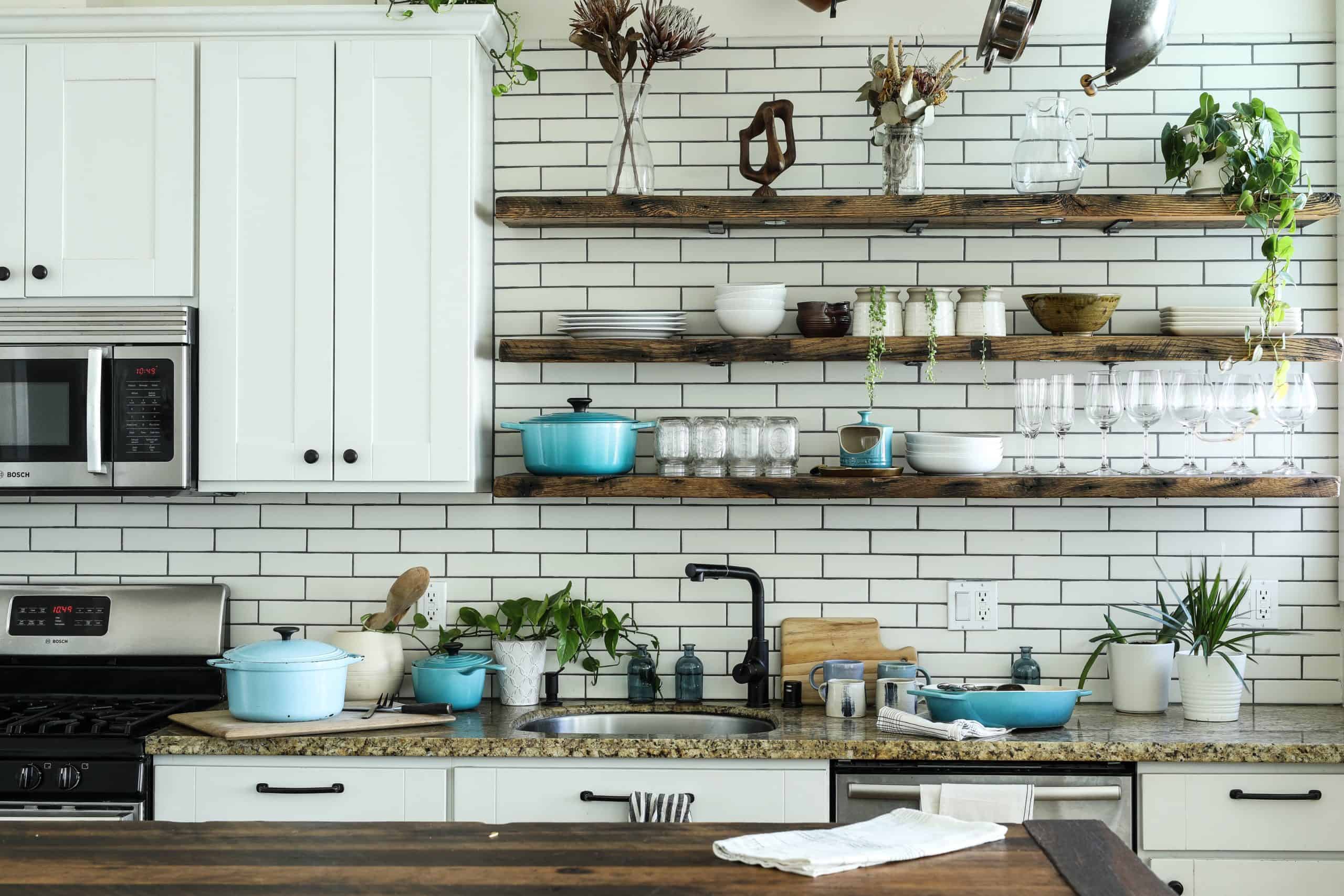 brown wooden shelf