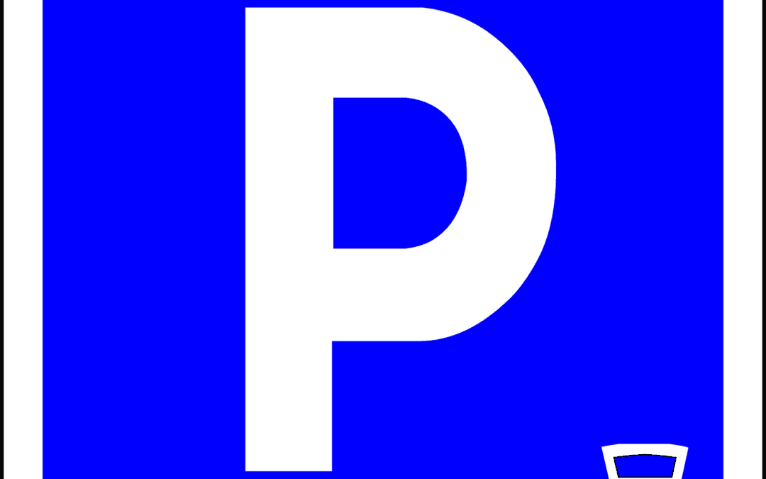 parking place, parking, blue