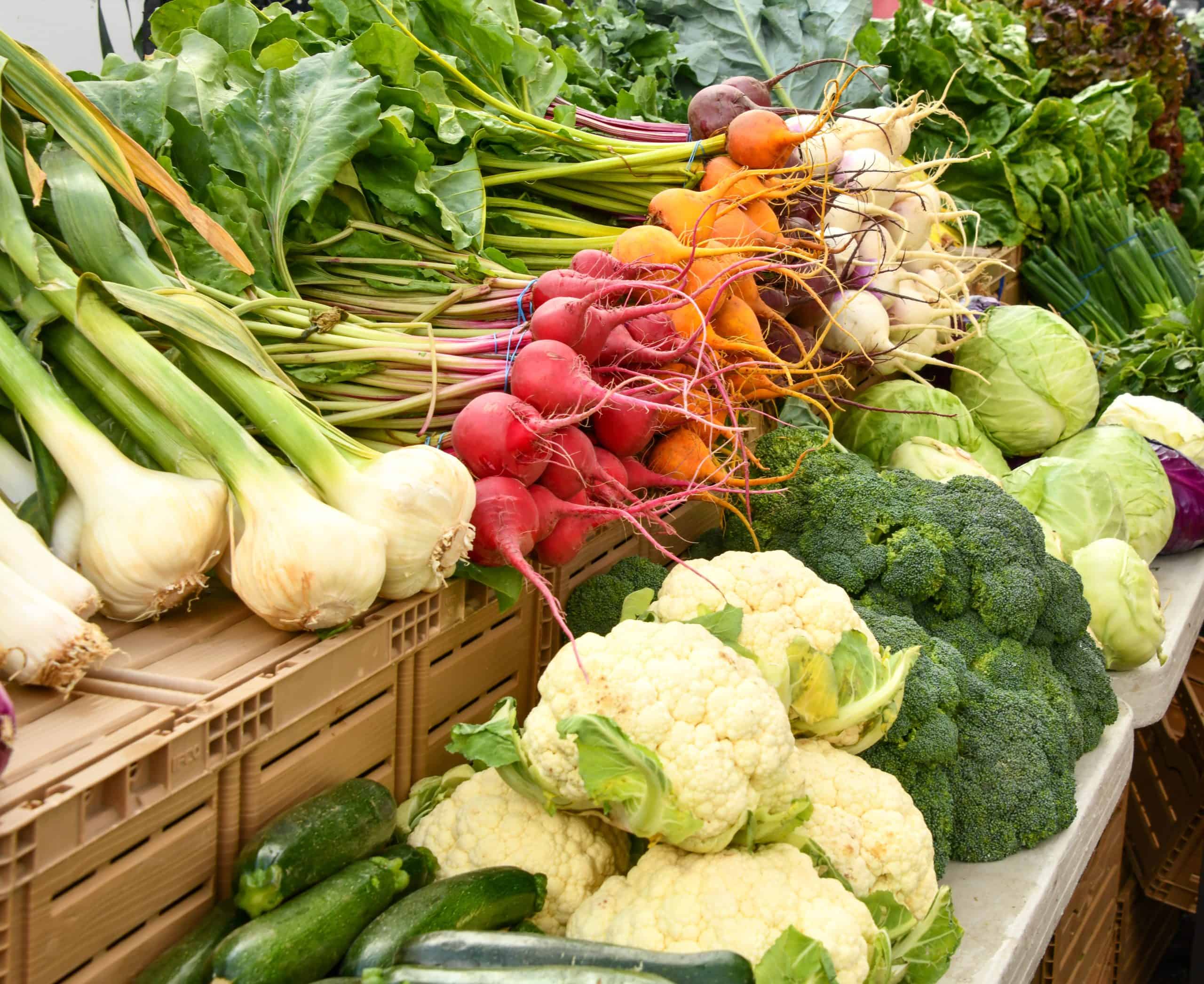 Fresh produce at the local farmer's market