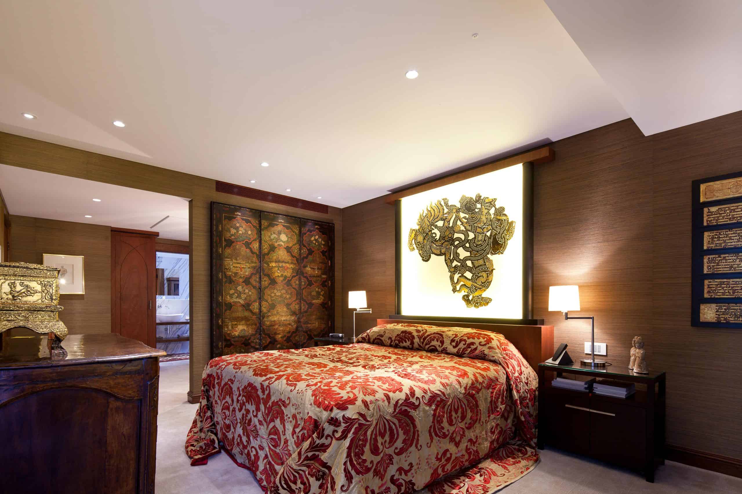 The interior of the bedroom of a house